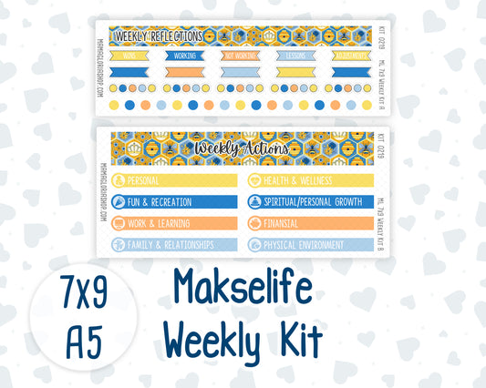 Kit 0219- 7x9 & A5 MakseLife - Weekly Actions & Reflections -Bee's Business -May