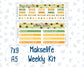 Kit 0277 - 7x9 | A5 MakseLife - Weekly Actions & Reflections - August - Sunflower Drama Club