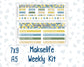 Kit 0274 - 7x9 | A5 MakseLife - Weekly Actions & Reflections - July - Sunny Lemon Shore