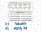 Kit 0250 - 7x9 | A5 MakseLife - Weekly Actions & Reflections - Quiet January