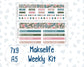 Kit 0275 - 7x9 | A5 MakseLife - Weekly Actions & Reflections - July - Tropical Safari Blush