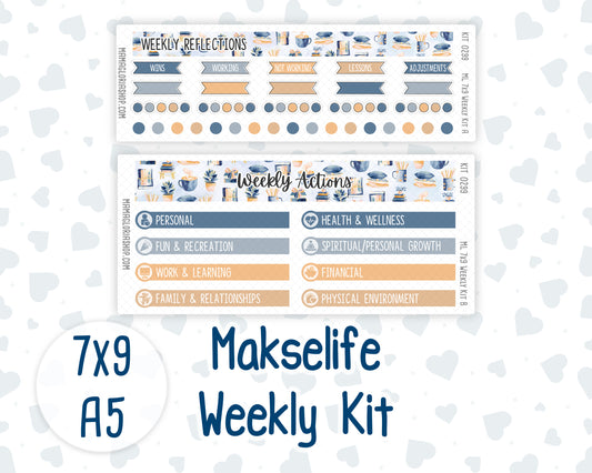 Kit 0299 - 7x9 | A5 MakseLife - Weekly Actions & Reflections - October - Book Nook