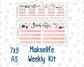 Kit 0297 - 7x9 | A5 MakseLife - Weekly Actions & Reflections - October - Pink Spell