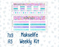 Kit 0230 - 7x9 | A5 MakseLife - Weekly Actions & Reflections - August - School Daze