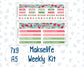 Kit 0276 - 7x9 | A5 MakseLife - Weekly Actions & Reflections - July - Melon Crush