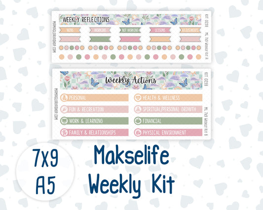 Kit 0259 - 7x9 | A5 MakseLife - Weekly Actions & Reflections - March - Spring Garden Chores