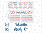 Kit 0225 - 7x9 | A5 MakseLife - Weekly Actions & Reflections - July - Carnival Joy