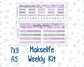 Kit 0263 - 7x9 | A5 MakseLife - Weekly Actions & Reflections - April - Lavender Drift