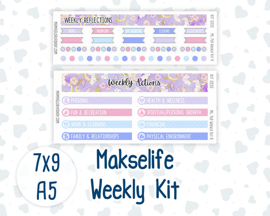 Kit 0252 - 7x9 | A5 MakseLife - Weekly Actions & Reflections - February - Tokyo Candy Cloud