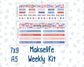Kit 0273 - 7x9 | A5 MakseLife - Weekly Actions & Reflections - July - Americana In Bloom