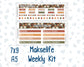 Kit 0298 - 7x9 | A5 MakseLife - Weekly Actions & Reflections - October - Velvet Bloom