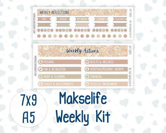 Kit 0301 - 7x9 | A5 MakseLife - Weekly Actions & Reflections - November - Sunday Comfort