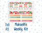 Kit 0271 - 7x9 | A5 MakseLife - Weekly Actions & Reflections - June - Strawberry Shore