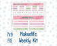 Kit 0253 - 7x9 | A5 MakseLife - Weekly Actions & Reflections - February - Rosy Daydreams