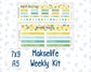 Kit 0227 - 7x9 | A5 MakseLife - Weekly Actions & Reflections - July - Lemon Grove