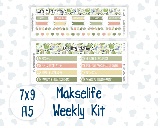 Kit 0295 - 7x9 | A5 MakseLife - Weekly Actions & Reflections - September - Apple Harvest