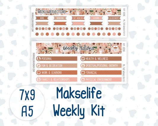 Kit 0296 - 7x9 | A5 MakseLife - Weekly Actions & Reflections - September - Coffee Break