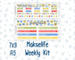 Kit 0269 - 7x9 | A5 MakseLife - Weekly Actions & Reflections - June - Dolce Mare