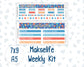 Kit 0268 - 7x9 | A5 MakseLife - Weekly Actions & Reflections - June - Sea Sweeties