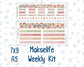 Kit 0308 - 7x9 | A5 MakseLife - Weekly Actions & Reflections - December - Knit & Holly