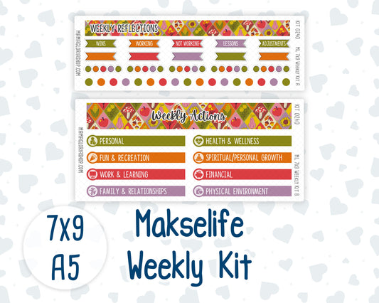 Kit 0240 - 7x9 | A5 MakseLife - Weekly Actions & Reflections - November - Cozy Thanksgiving