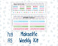 Kit 0262 - 7x9 | A5 MakseLife - Weekly Actions & Reflections - April - Spring Puffs