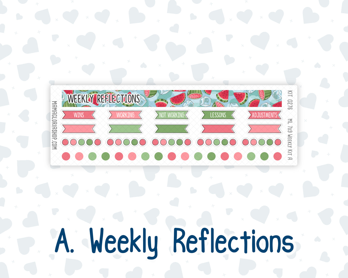 Kit 0276 - 7x9 | A5 MakseLife - Weekly Actions & Reflections - July - Melon Crush