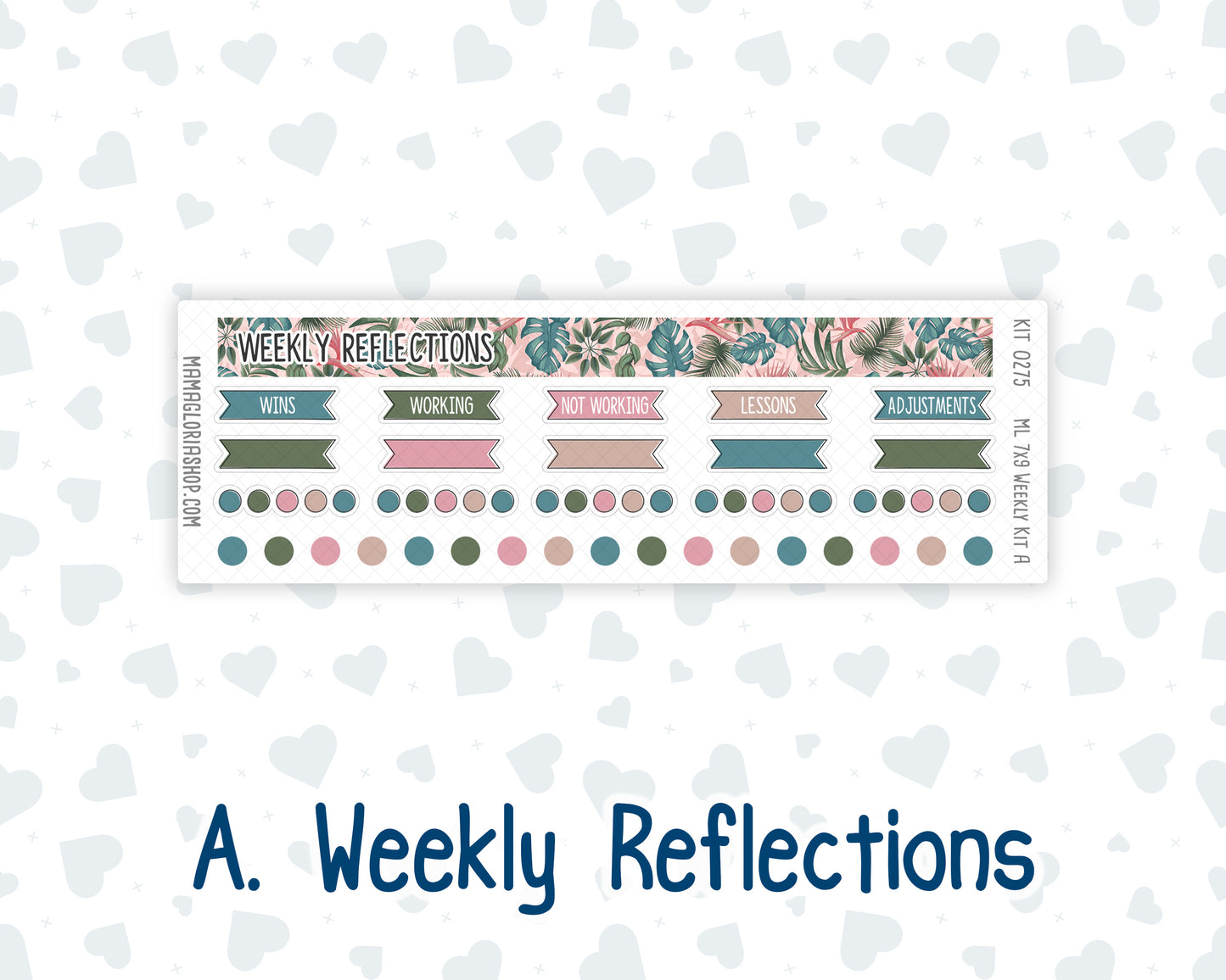 Kit 0275 - 7x9 | A5 MakseLife - Weekly Actions & Reflections - July - Tropical Safari Blush