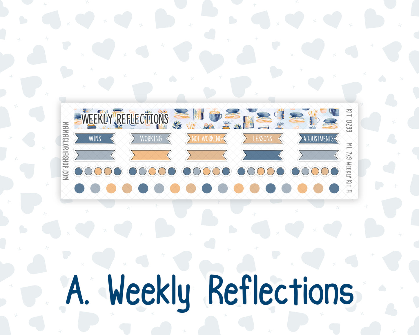 Kit 0299 - 7x9 | A5 MakseLife - Weekly Actions & Reflections - October - Book Nook
