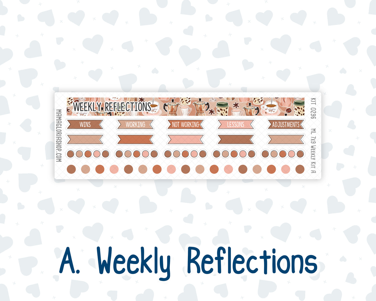 Kit 0296 - 7x9 | A5 MakseLife - Weekly Actions & Reflections - September - Coffee Break