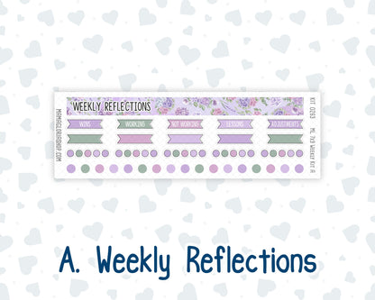 Kit 0263 - 7x9 | A5 MakseLife - Weekly Actions & Reflections - April - Lavender Drift