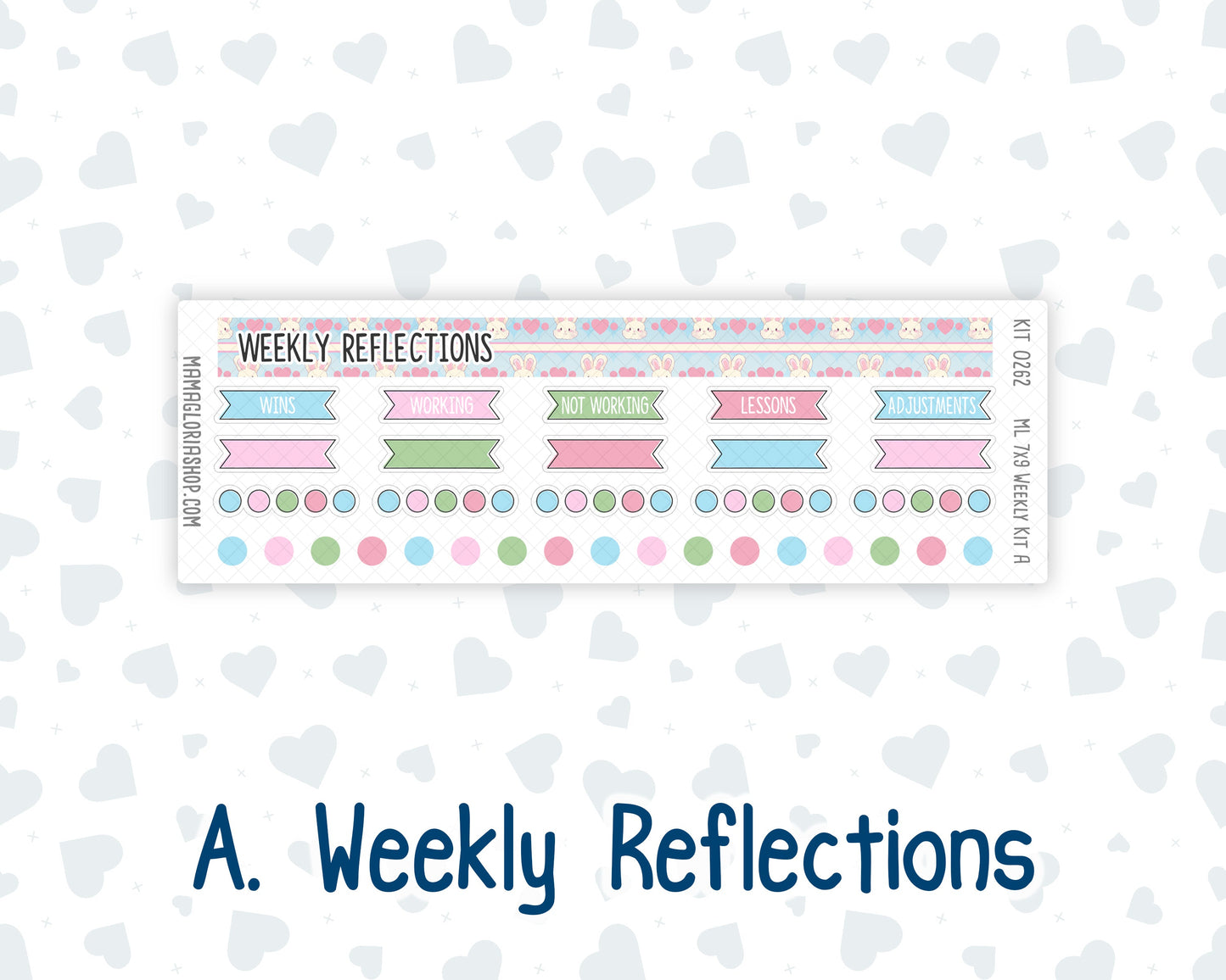 Kit 0262 - 7x9 | A5 MakseLife - Weekly Actions & Reflections - April - Spring Puffs