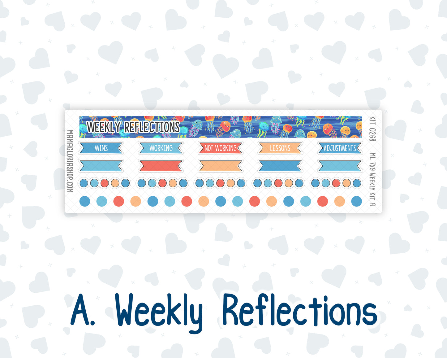 Kit 0268 - 7x9 | A5 MakseLife - Weekly Actions & Reflections - June - Sea Sweeties