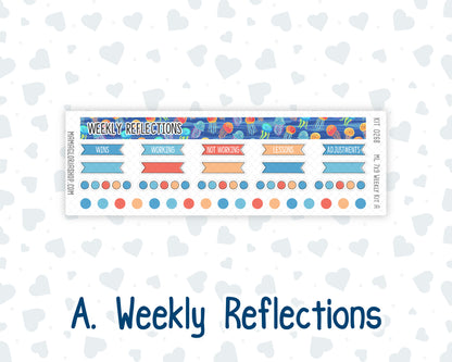 Kit 0268 - 7x9 | A5 MakseLife - Weekly Actions & Reflections - June - Sea Sweeties