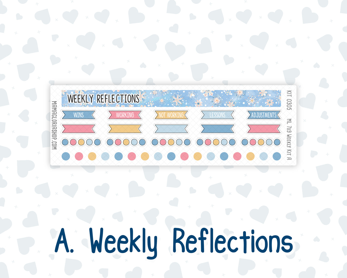 Kit 0305 - 7x9 | A5 MakseLife - Weekly Actions & Reflections - December - Sugarplum Parade