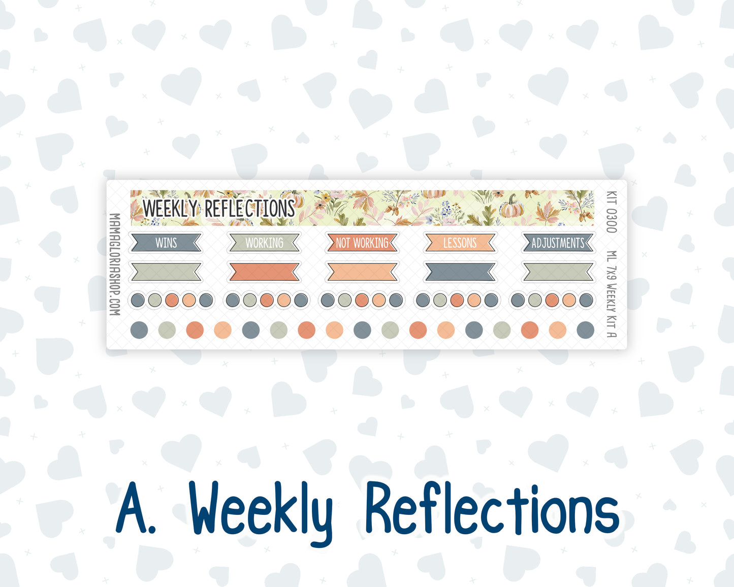 Kit 0300 - 7x9 | A5 MakseLife - Weekly Actions & Reflections - October - Autumn Stroll