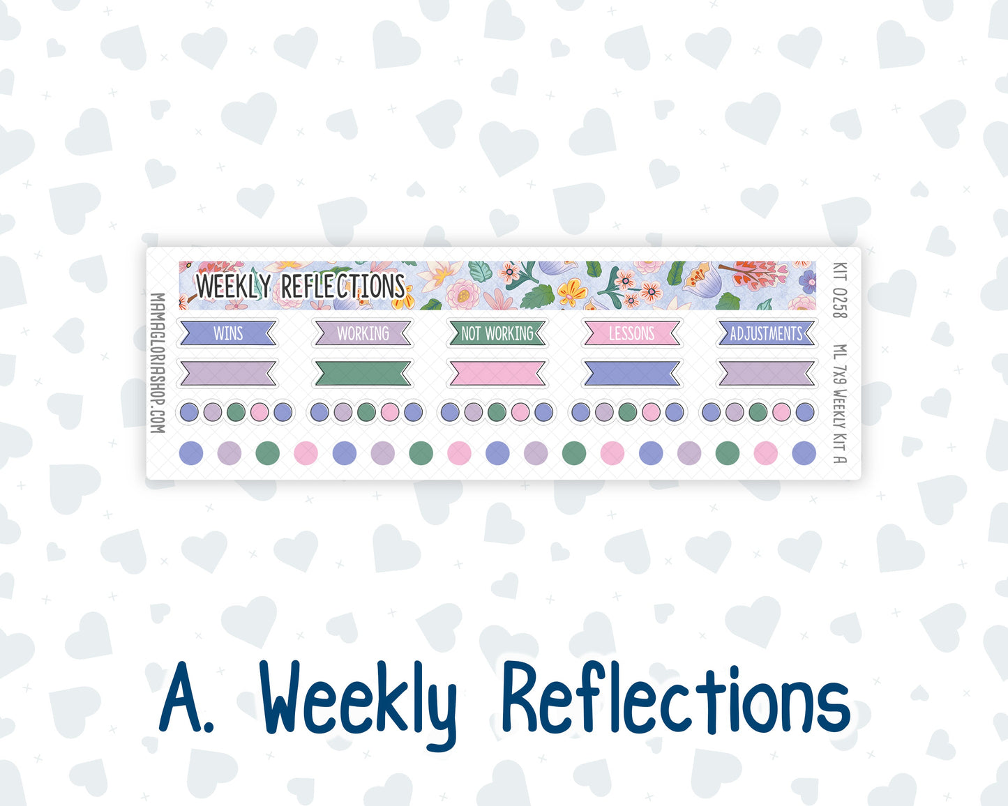 Kit 0258 - 7x9 | A5 MakseLife - Weekly Actions & Reflections - March - Plant Therapy