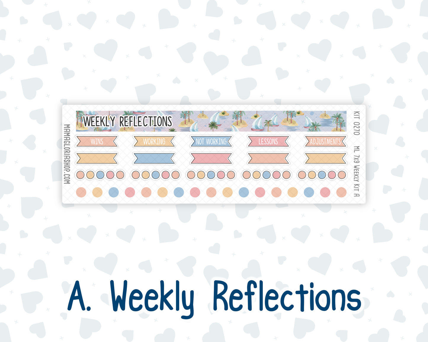 Kit 0270 - 7x9 | A5 MakseLife - Weekly Actions & Reflections - June - Beachside Bliss