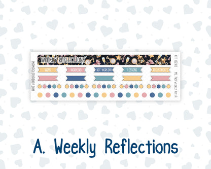 Kit 0248 - 7x9 | A5 MakseLife - Weekly Actions & Reflections - January - Midnight Countdown