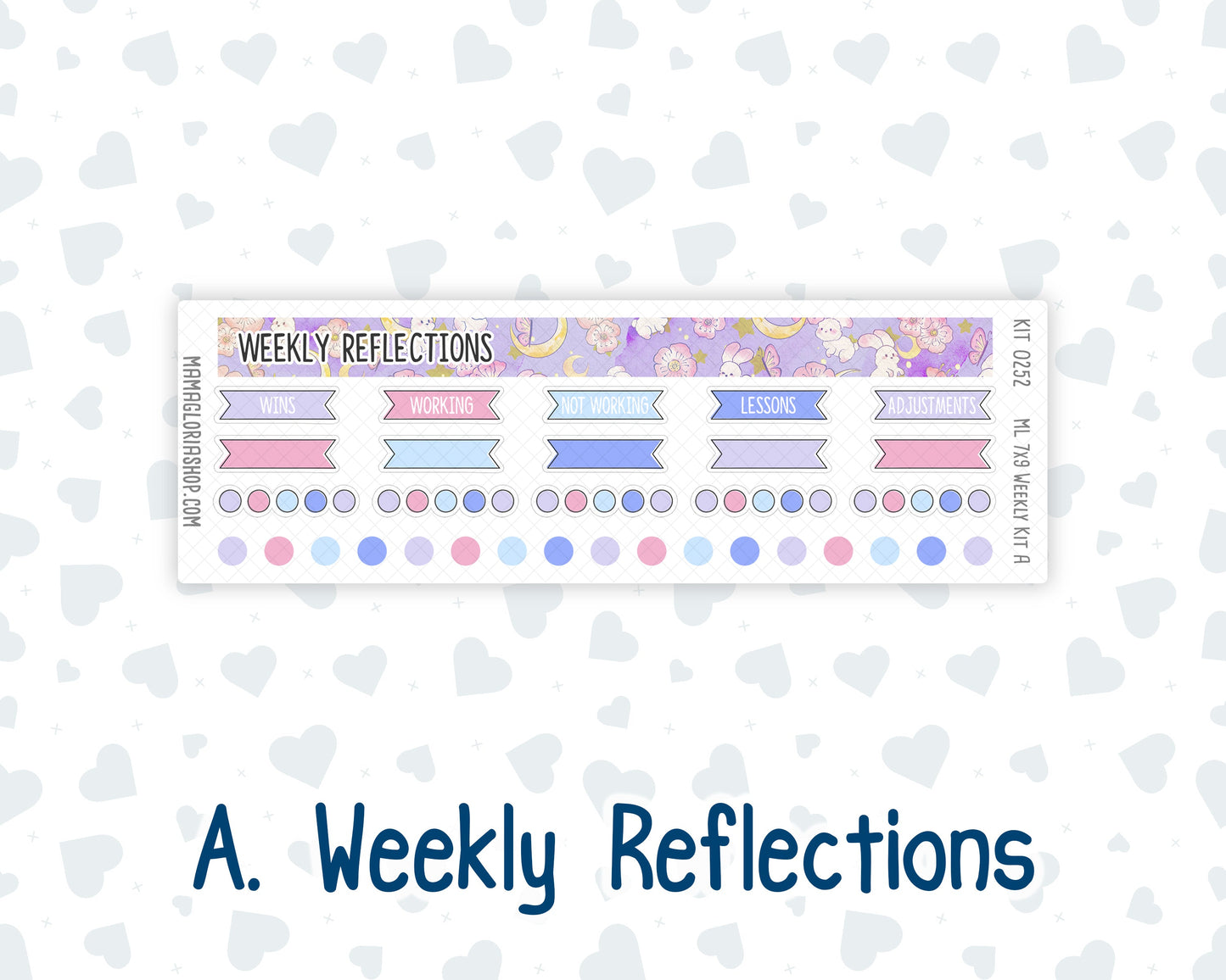 Kit 0252 - 7x9 | A5 MakseLife - Weekly Actions & Reflections - February - Tokyo Candy Cloud