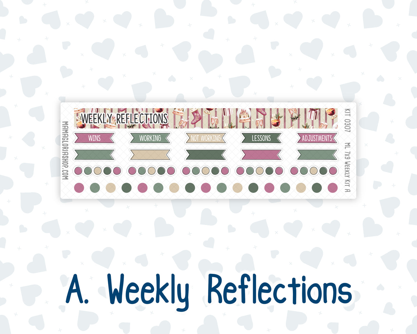 Kit 0307 - 7x9 | A5 MakseLife - Weekly Actions & Reflections - December - Velvet Hearth