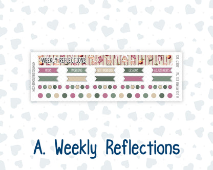 Kit 0307 - 7x9 | A5 MakseLife - Weekly Actions & Reflections - December - Velvet Hearth