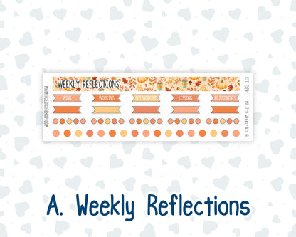 Kit 0241 - 7x9 | A5 MakseLife - Weekly Actions & Reflections - November - Pumpkin Latte