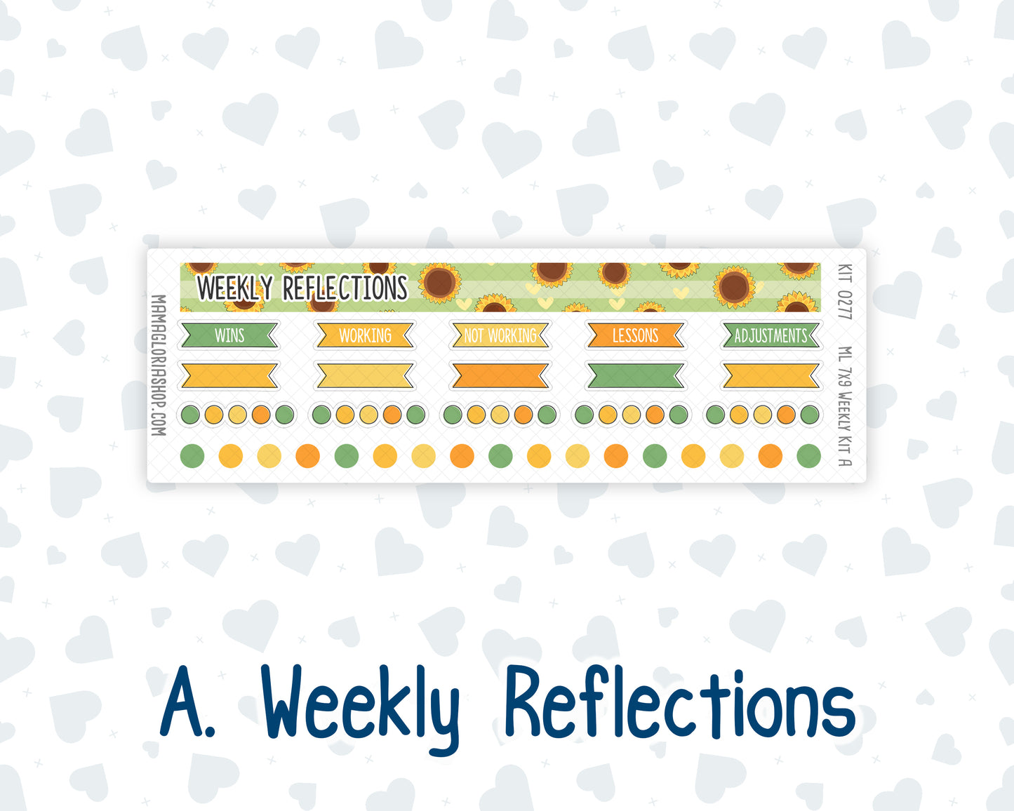 Kit 0277 - 7x9 | A5 MakseLife - Weekly Actions & Reflections - August - Sunflower Drama Club