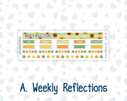 Kit 0277 - 7x9 | A5 MakseLife - Weekly Actions & Reflections - August - Sunflower Drama Club