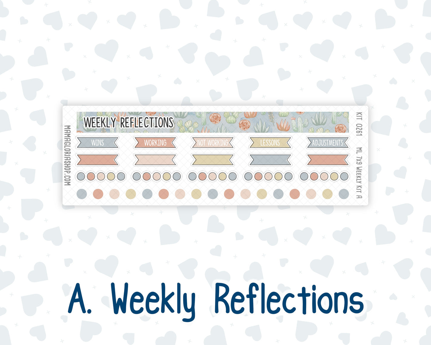 Kit 0261 - 7x9 | A5 MakseLife - Weekly Actions & Reflections - April - Llama Spring