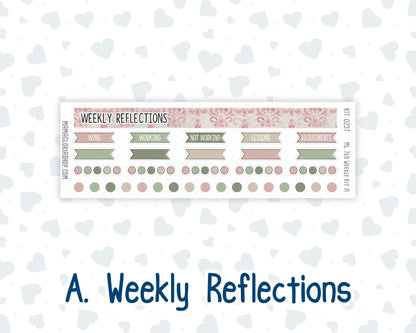 Kit 0257 - 7x9 | A5 MakseLife - Weekly Actions & Reflections - March - Blush Garden