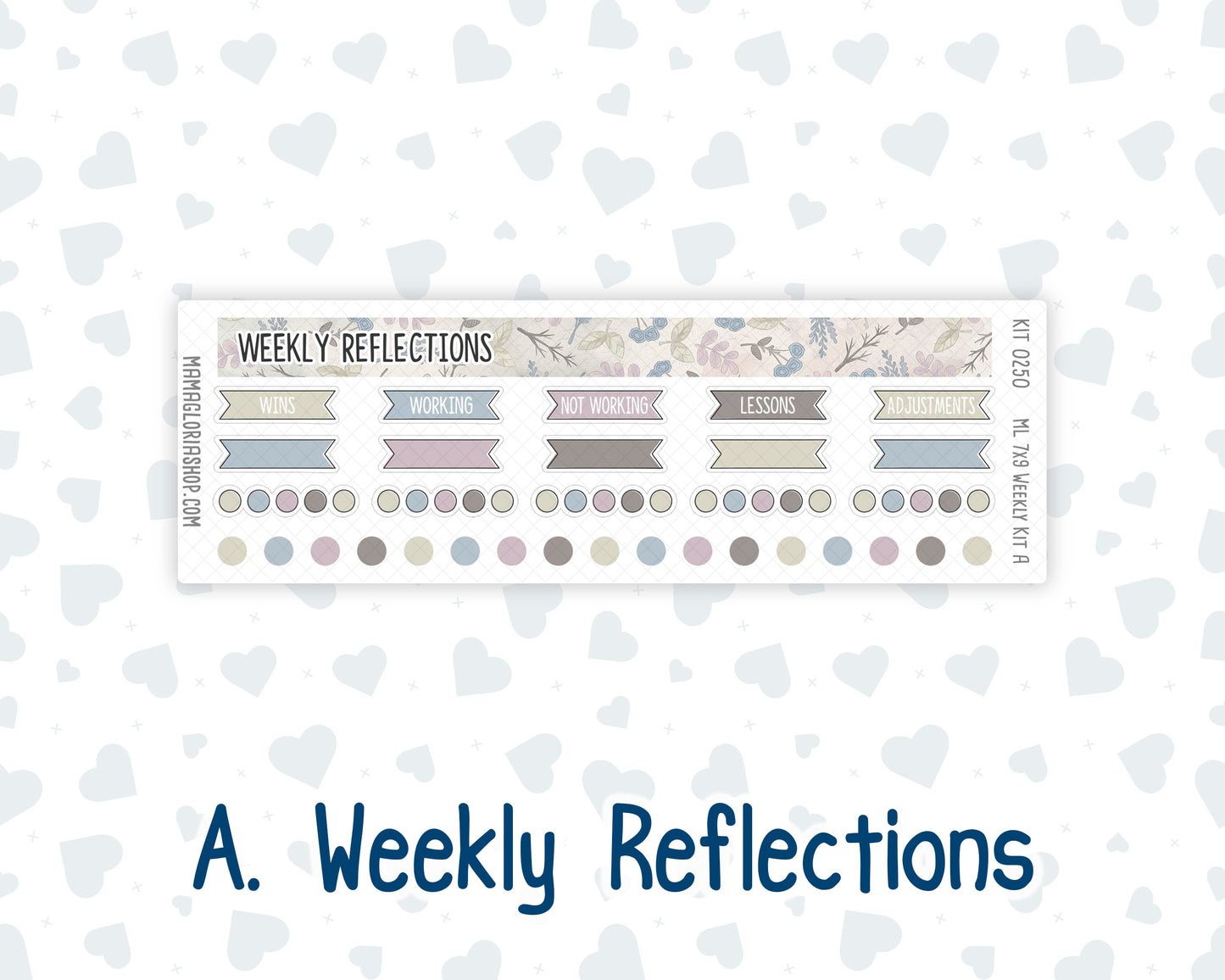 Kit 0250 - 7x9 | A5 MakseLife - Weekly Actions & Reflections - Quiet January