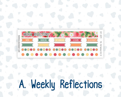 Kit 0271 - 7x9 | A5 MakseLife - Weekly Actions & Reflections - June - Strawberry Shore