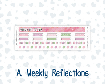 Kit 0253 - 7x9 | A5 MakseLife - Weekly Actions & Reflections - February - Rosy Daydreams